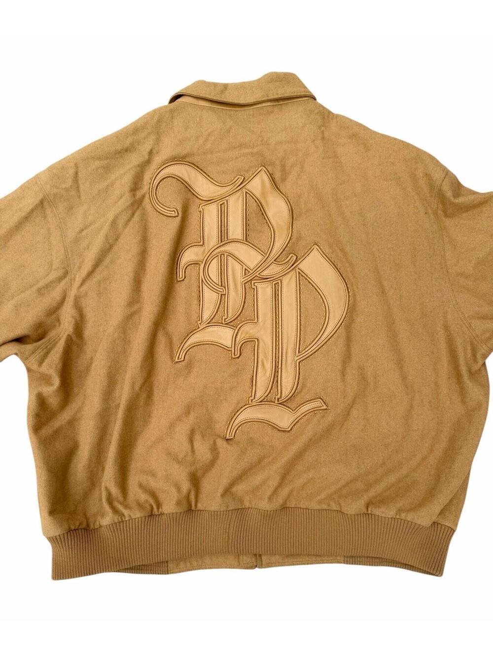 Pelle Pelle 6XL Y2K Wool Leather Trim Jacket Hip Hop Streetwear Coat